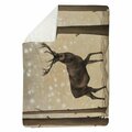 Begin Home Decor 60 x 80 in. Roe Deer In A Winter Landscape-Sherpa Fleece Blanket 5545-6080-AN285